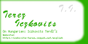 terez iczkovits business card